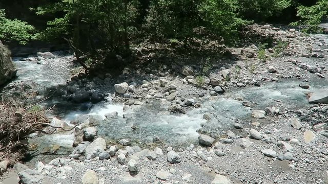hiking through the Samaria Gorge at Crete (Greece)