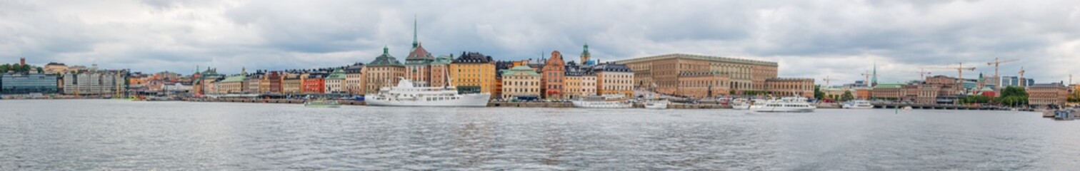 Fototapeta na wymiar Panorama vom Stockholmer Hafen Stockholm Schweden