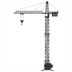 silhouette of the crane