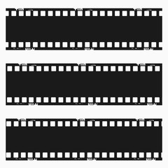 film, movie, photo, filmstrip set of film frame, vector illustration