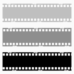 film, movie, photo, filmstrip set of film frame, vector illustration