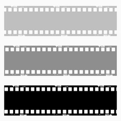 film, movie, photo, filmstrip set of film frame, vector illustration