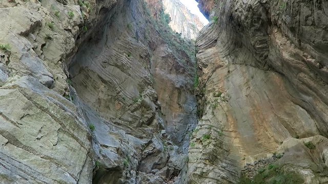 hiking through the Samaria Gorge at Crete (Greece)