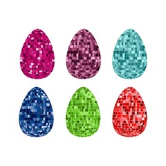 Collection of eggs vector illustration