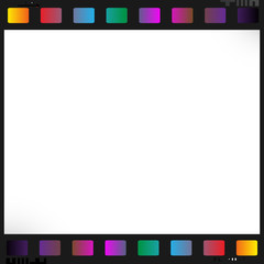 film, movie, photo, filmstrip set of film frame, vector illustration