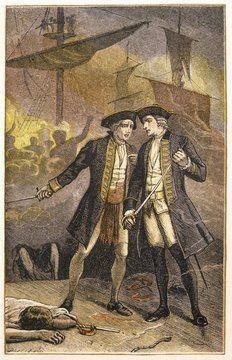 Centurion on Fire. Date: 1744