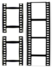film, movie, photo, filmstrip set of film frame, vector illustration