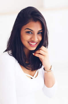 Portrait Of Beautiful Young Indian Woman