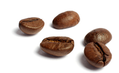 Coffee beans. Isolated on white background