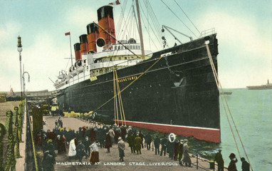 Mauretania' Postcard. Date: 1907