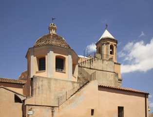 Fototapeta na wymiar Church of San Salvatore in Serdiana. Sardinia island. Italy