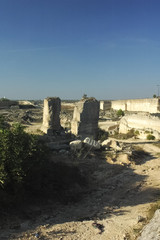 Abandoned limestone quarry in Italy
