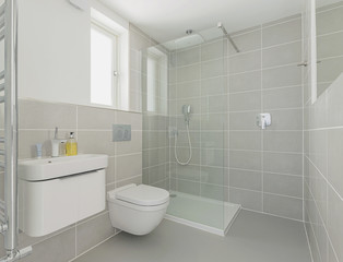 Fototapeta na wymiar Shot of a Modern Shower Room