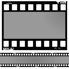 film, movie, photo, filmstrip set of film frame, vector illustration