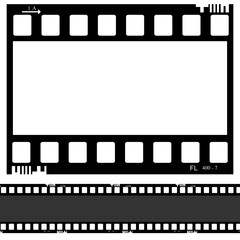 film, movie, photo, filmstrip set of film frame, vector illustration