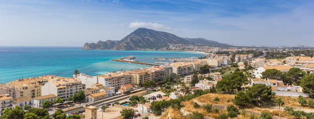 Panorama of the Costa Blanca from the overlook point in Altea