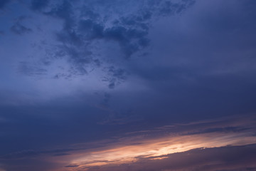Fototapeta na wymiar Sky and clouds / Sky and rain clouds at twilight.