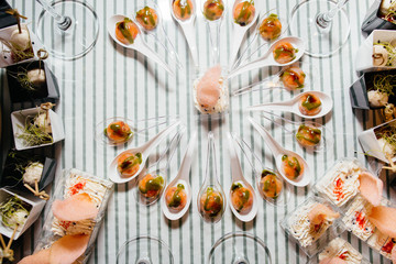 delicious   dishes  on the table