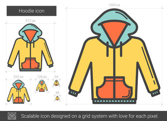 Hoodie line icon.