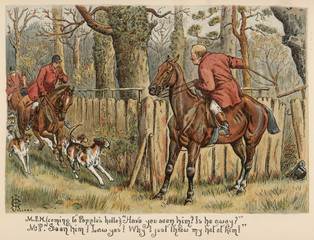 Fox hunting. Date: 1898