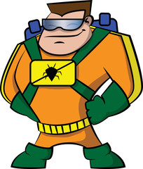 Cartoon exterminator vector