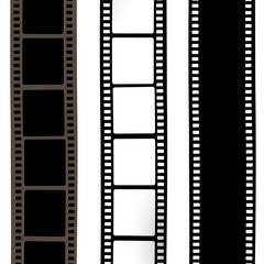 film, movie, photo, filmstrip set of film frame, vector illustration