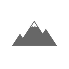 Mountain icon. Mountaineering sport sign. Leadership motivation concept. Isolated flat icon on white background. Vector