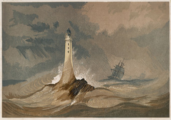 3rd Eddystone Lighthouse. Date: built 1759