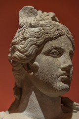 Portrait of beautiful goddess Venus realized in stone