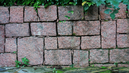 Magenta stone wall