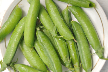Young green peas
