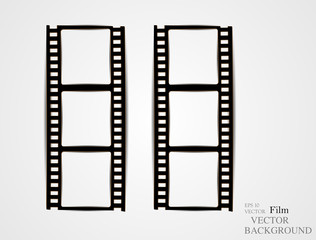 film, movie, photo, filmstrip set of film frame, vector illustration