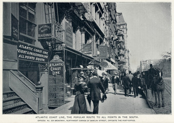 New York  Broadway - 1895. Date: 1895