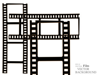 Obraz premium film, movie, photo, filmstrip set of film frame, vector illustration