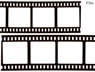 film, movie, photo, filmstrip set of film frame, vector illustration