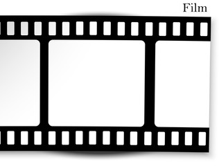 film, movie, photo, filmstrip set of film frame, vector illustration