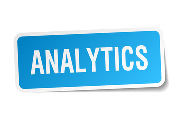 analytics square sticker on white