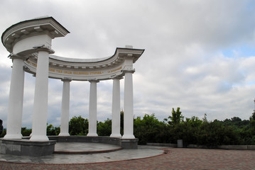 White gazebo in the park