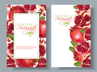 Pomegranate vertical round banners - 162281237