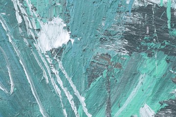 Oil painting on canvas close-up (macro)