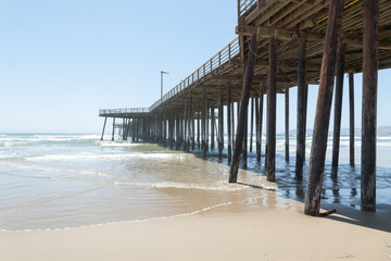 Under the pier at the beach