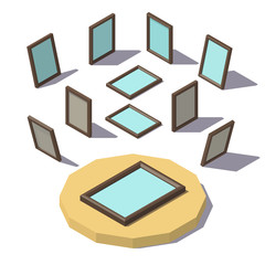 Isometric low poly Picture Frame