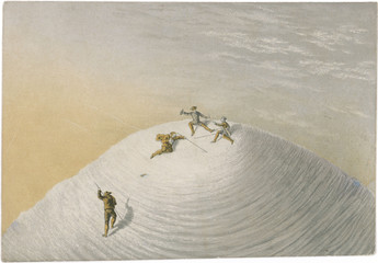 Ascent Mont Blanc. Date: 1855