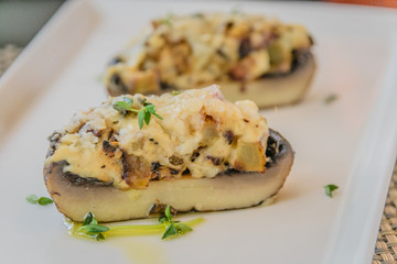 Stuffed Portobello mushrooms