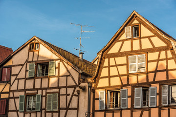 Fototapeta na wymiar Colorful traditional building in the historical district of Colmar, Alsace, France