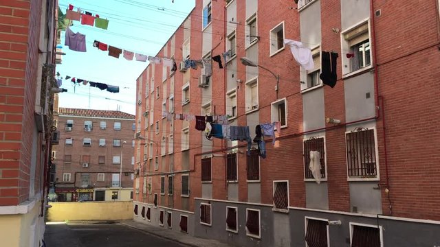 T-shirts drying building