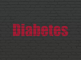Fototapeta premium Medicine concept: Diabetes on wall background