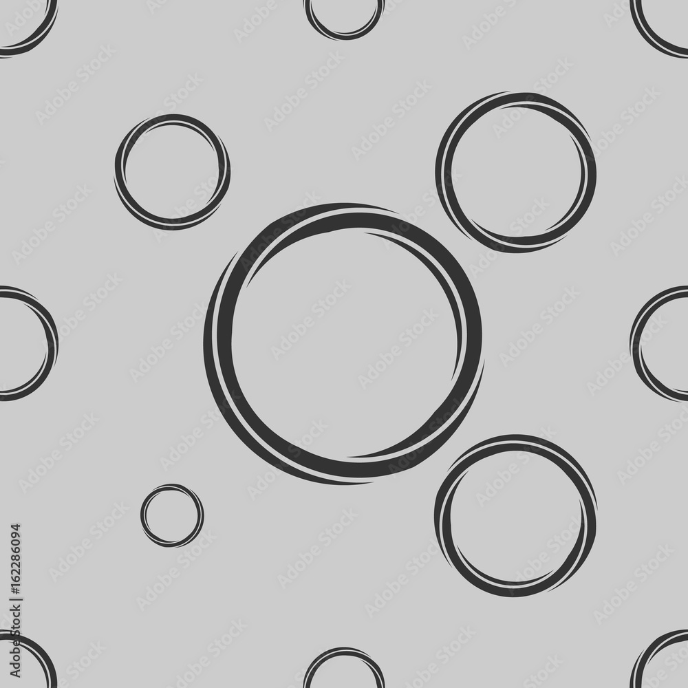 Wall mural Abstract seamless background made of set of rings, vector illustration