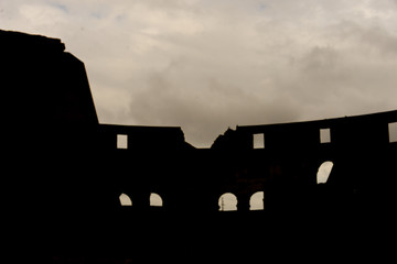 Obraz premium detail of coliseum, rome