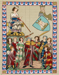 Obraz na płótnie Canvas Minnesinger Von Meissen. Date: 13th century